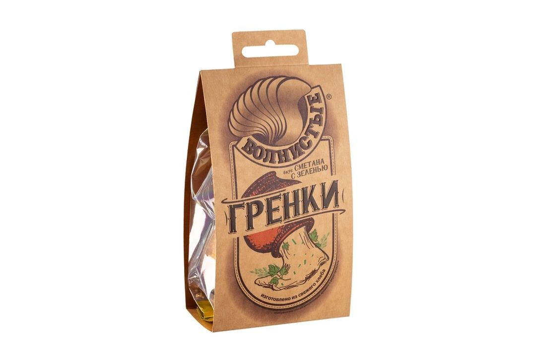 Гренки ВОЛНИСТЫЕ жареные со вкусом сметаны с зеленью 75г