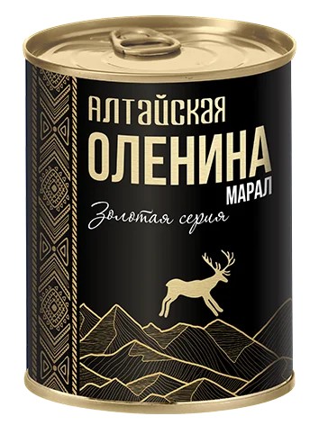 Оленина тушеная СИЛА Алтайская золотая серия ж/б 340г