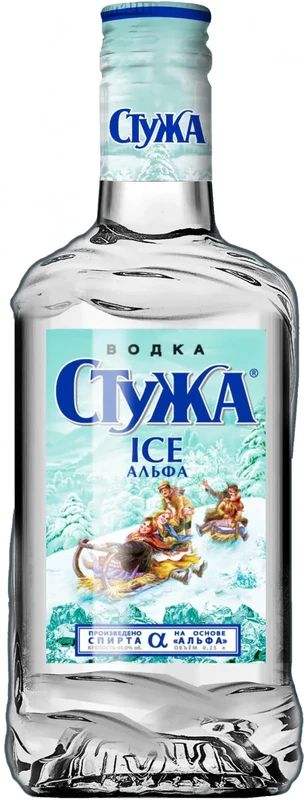 Водка СТУЖА Айс Альфа 40% ст/б 0.25л
