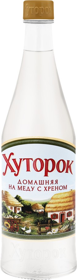 Настойка ХУТОРОК Домашняя на меду с хреном 40% ст/б 0.5л