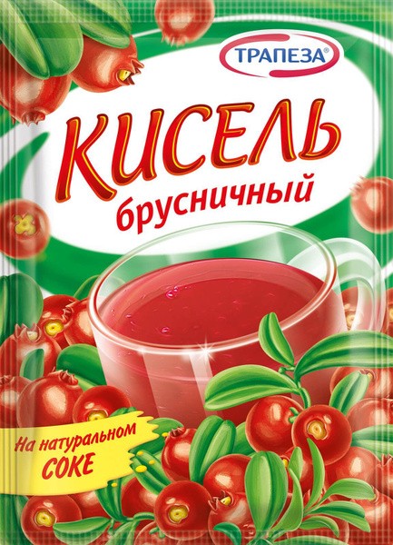 Кисель ТРАПЕЗА брусничный 100г м/у