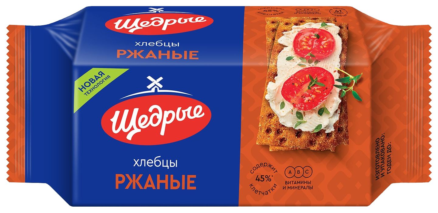 Хлебцы ЩЕДРЫЕ Ржаные 100г