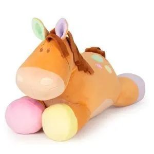 Игрушка мягкая Лошадка Тося лежачая рыжая 40см