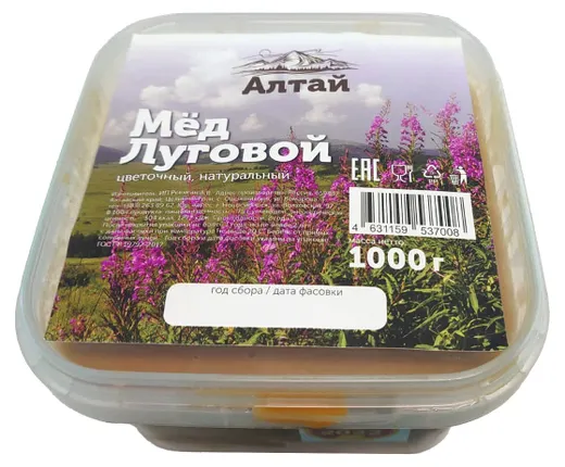 Мед ИЗ ОВСЯННИКОВО Луговой пл/б 1000г