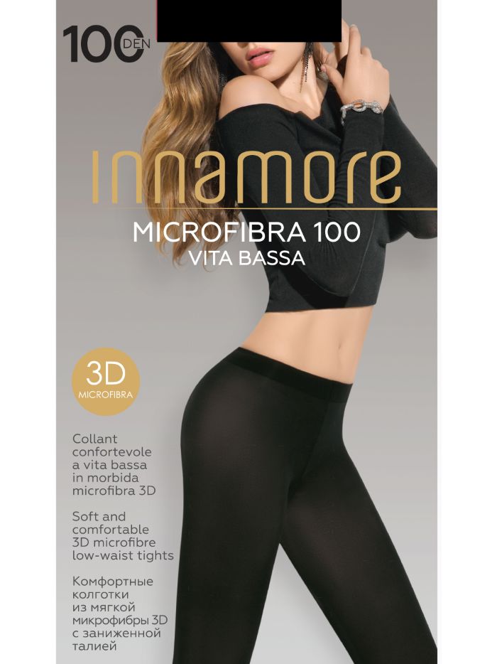 Колготки ИННАМОРЕ Микрофибра Вита Басса 100ден неро 3