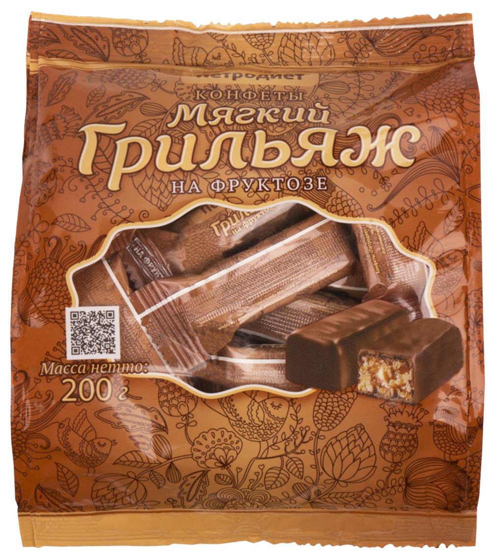 Конфеты ПЕТРОДИЕТ грильяжные на фруктозе 200г