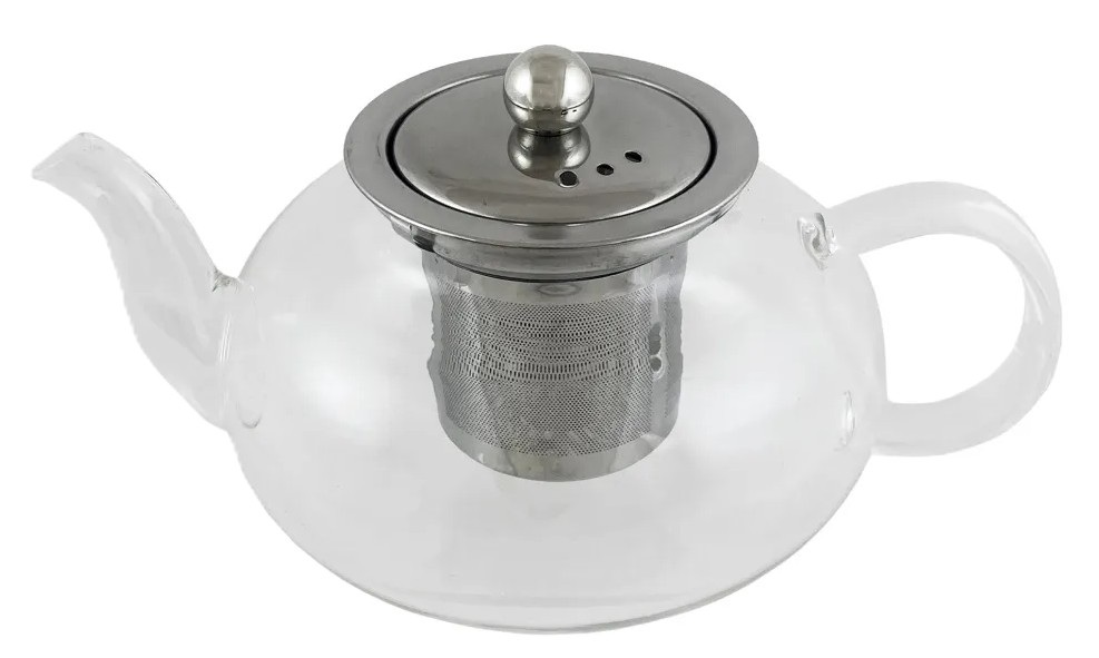 Чайник заварочный АТМИКС стеклянный 800мл с металлическим ситом арт.6459-8