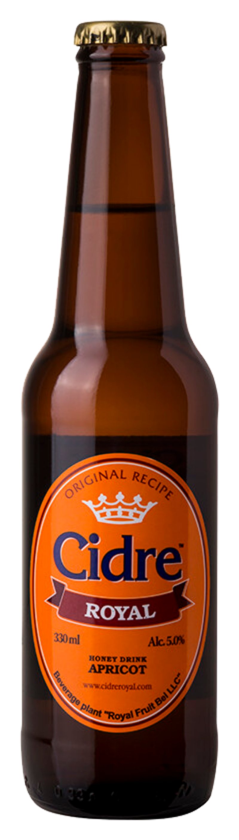 Напиток слабоалкогольный РОЯЛ ФРУТ Медовуха абрикосовая 5% ст/б 0.33л