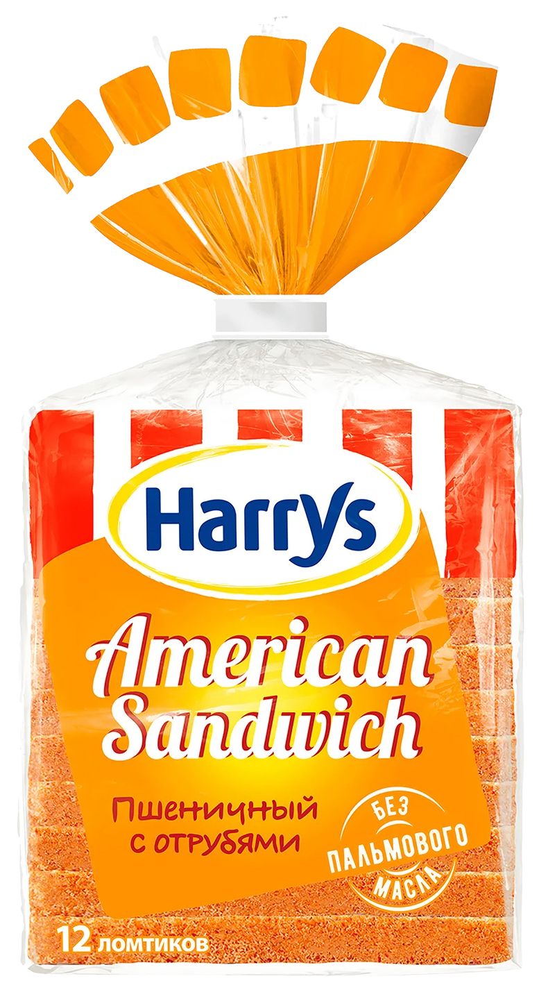 Хлеб ХАРРИС Пшеничный с отрубями 515г