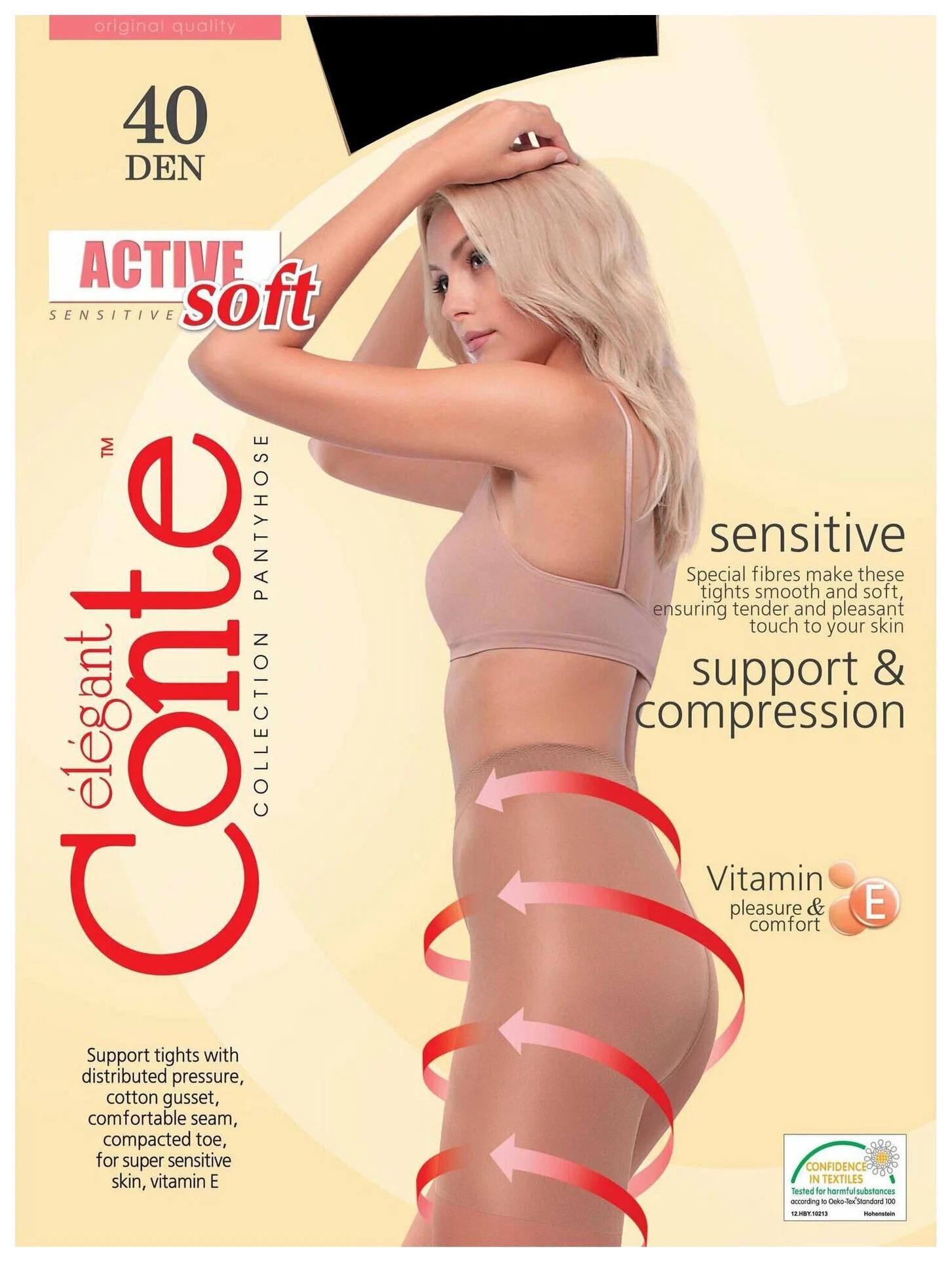 Колготки КОНТЕ СПА Актив Софт 40ден неро 5