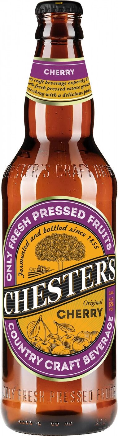 Пивной напиток ЧЕСТЕРС Вишня 5% ст/б 0.45л