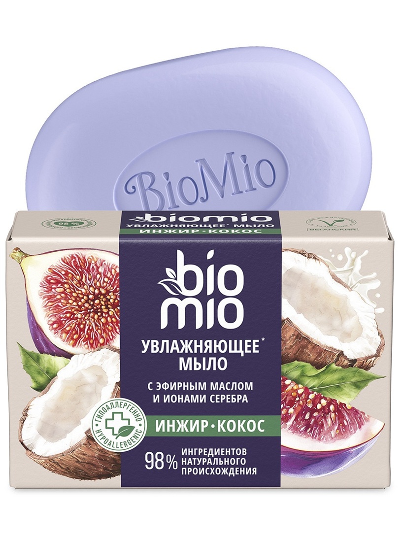 Мыло туалетное БИО-МИО Инжир и кокос 90г