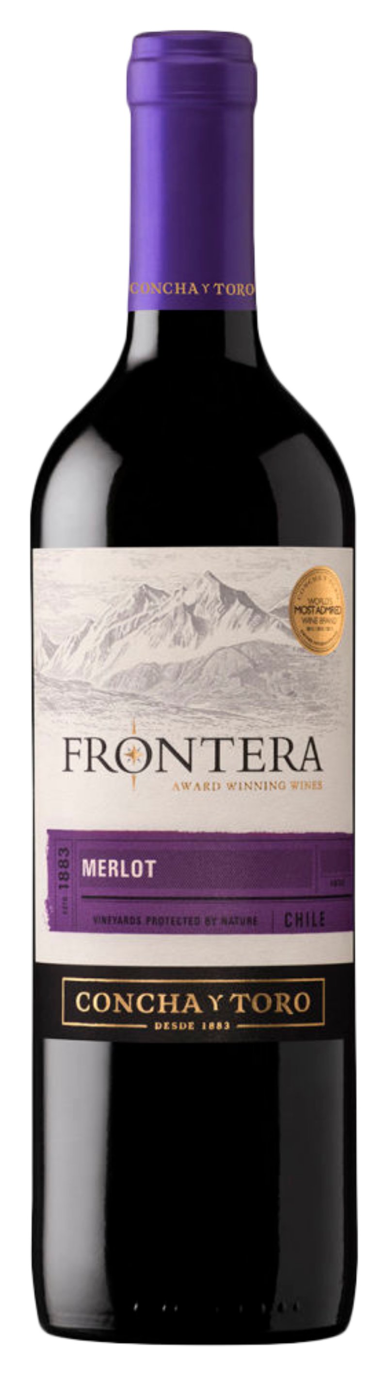 Вино ФРОНТЕРА Мерло красное п/сух 12% 0.75л