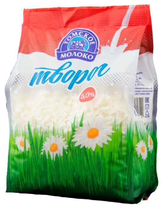 Творог ТОМСКОЕ МОЛОКО бзмж 5% м/у 500г