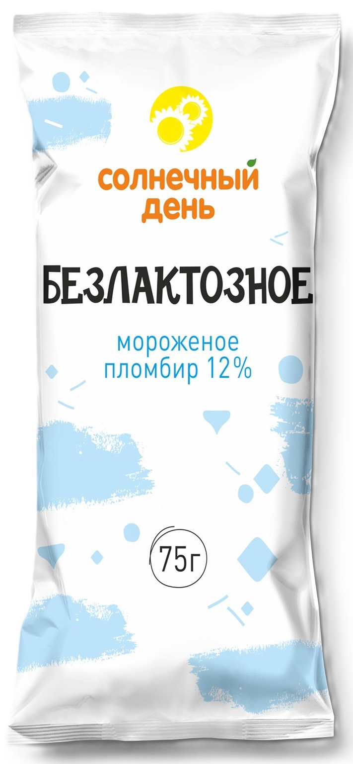 Мороженое СОЛНЕЧНЫЙ ДЕНЬ Пломбир ванильный безлактозный бзмж 70г