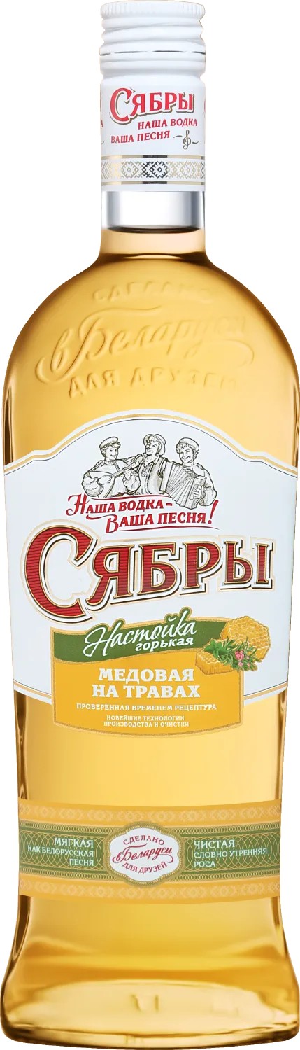 Настойка СЯБРЫ Медовая на травах 38% ст/б 0.5л