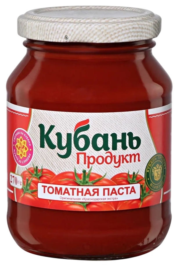 Томатная паста КУБАНЬ ПРОДУКТ ст/б 270г