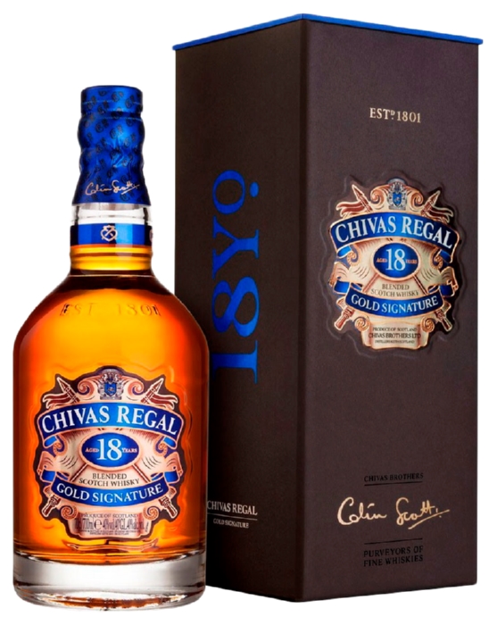 Виски ЧИВАС Ригал 18 лет 40% ст/б ПК 0.7-0.75л