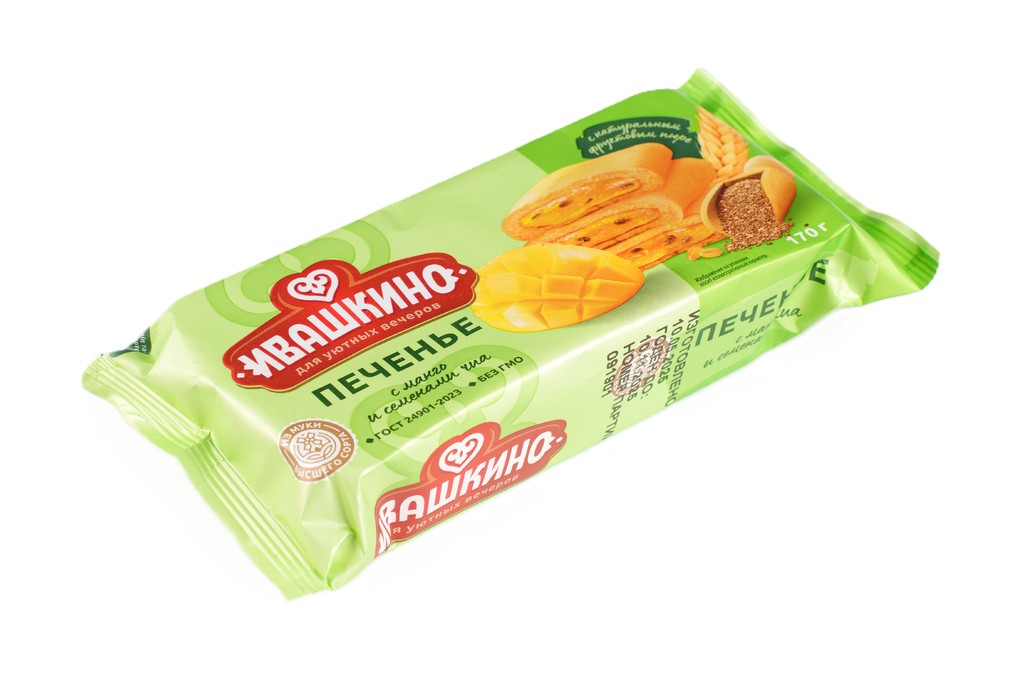 Печенье ИВАШКИНО с манго и семенами чиа 170г