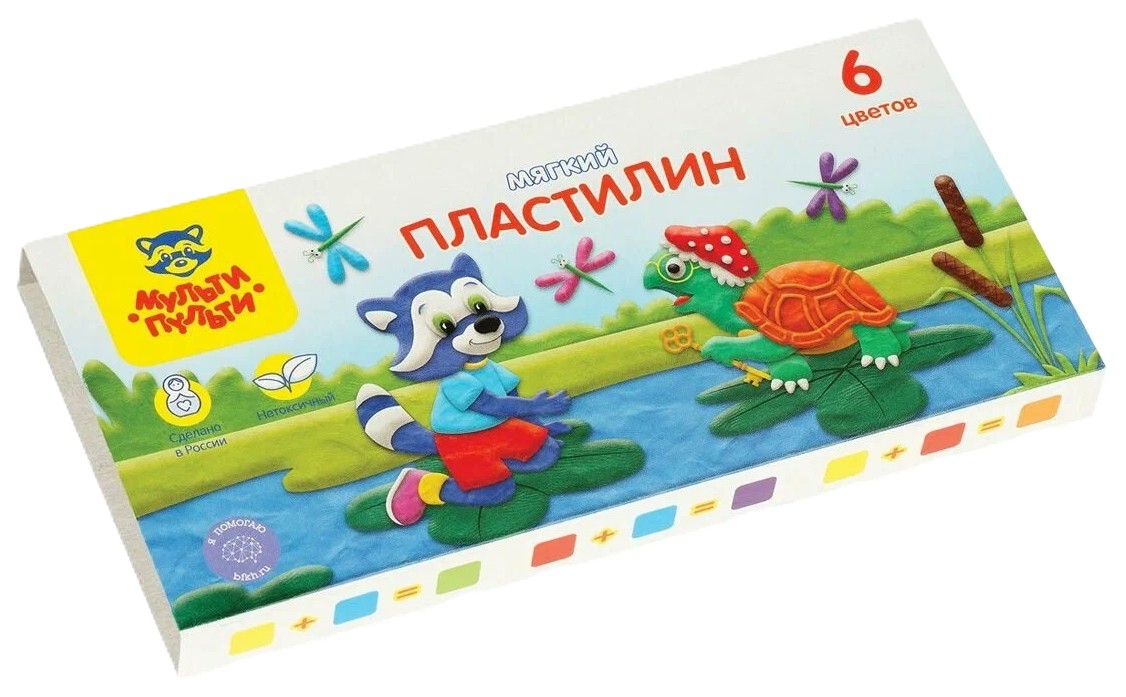 Пластилин МУЛЬТИ-ПУЛЬТИ Енот в сказке 6цв арт.МП_41707