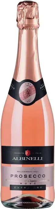 Игристое вино АЛЬБИНЕЛЛИ Просекко Миллезимато Розе Экстра Драй розовое брют 11% ст/б 0.75л