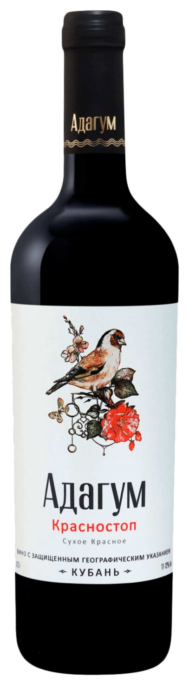 Вино АДАГУМ Красностоп красное сух 11-12% ст/б 0.75л
