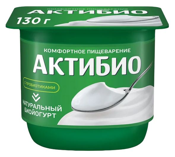 Биойогурт АКТИБИО Натуральный бзмж 3.5% 130г