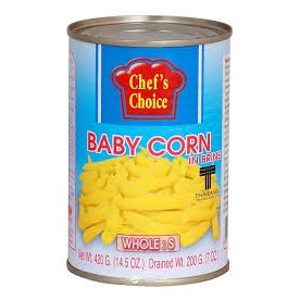 Кукуруза ШЕФС ЧОЙЗ Початки молодые ж/б 410г