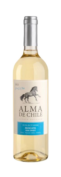 Вино АЛЬМА ДЕ ЧИЛИ Селекшн Москатель белое п/сл 12-12.5% ст/б 0.75л