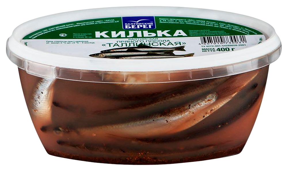Килька БАЛТИЙСКИЙ БЕРЕГ Таллинская п/п 400г