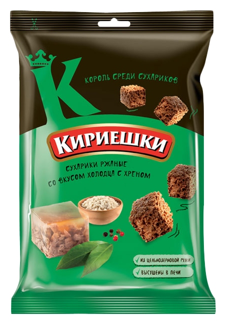Сухарики КИРИЕШКИ холодец хрен 40г