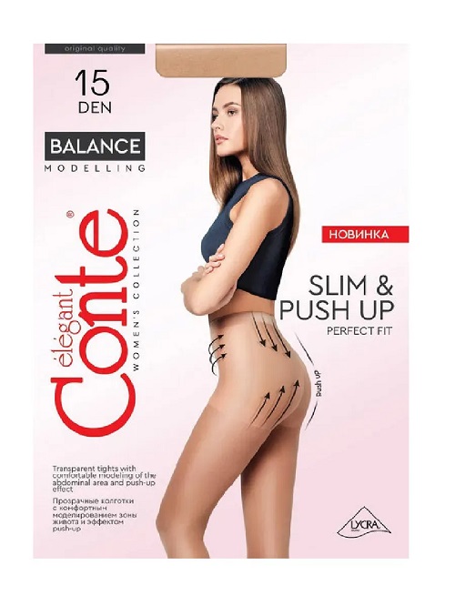 Колготки КОНТЕ Баланс 15ден натурал 2
