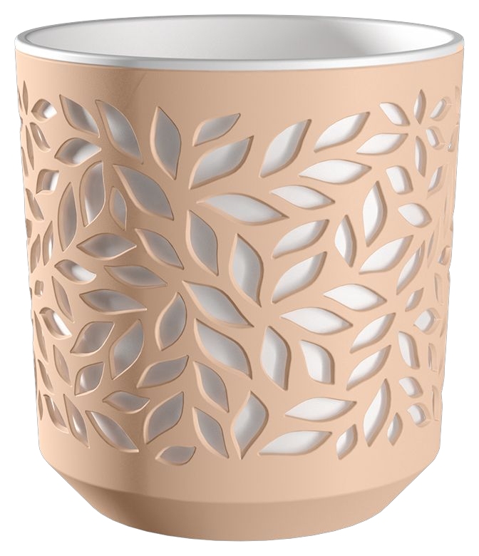 Кашпо ВМС Ливс пудрово-белый 2.5л арт.КШ-9585