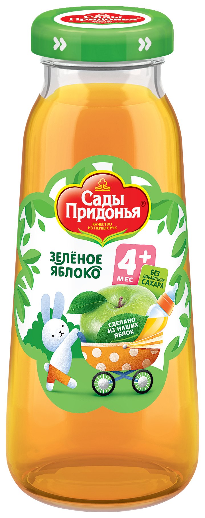 Сок САДЫ ПРИДОНЬЯ зеленое яблоко осветленный ст/б 0.2л