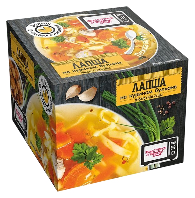 Суп БЫСТРО&ВКУСНО лапша на курином бульоне 250г