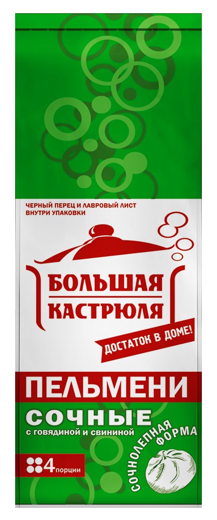 Пельмени БОЛЬШАЯ КАСТРЮЛЯ Сочные 800г