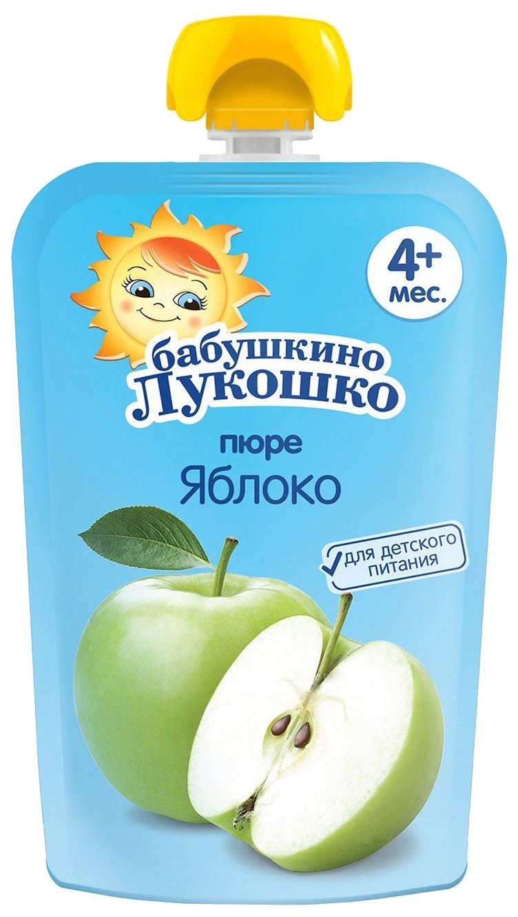 Пюре БАБУШКИНО ЛУКОШКО яблоко м/у 90г