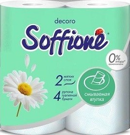 Туалетная бумага СОФФИОНЕ Дикий цветок 2сл 4рул