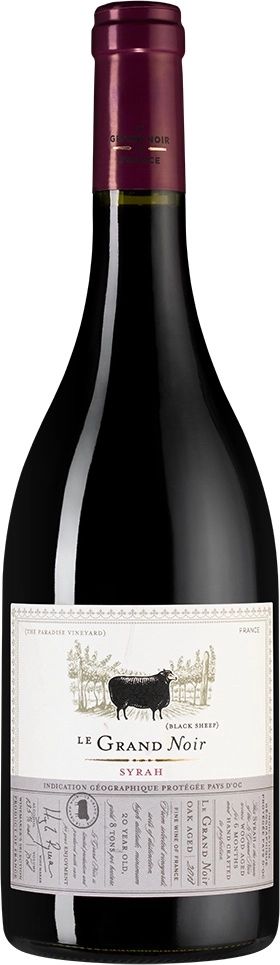 Вино ЛЕ ГРАН НУАР Сира красное сух 13.5% ст/б 0.75л