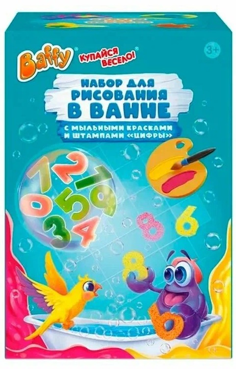 Набор для рисования в ванной БАФФИ мыльная краска со штампами