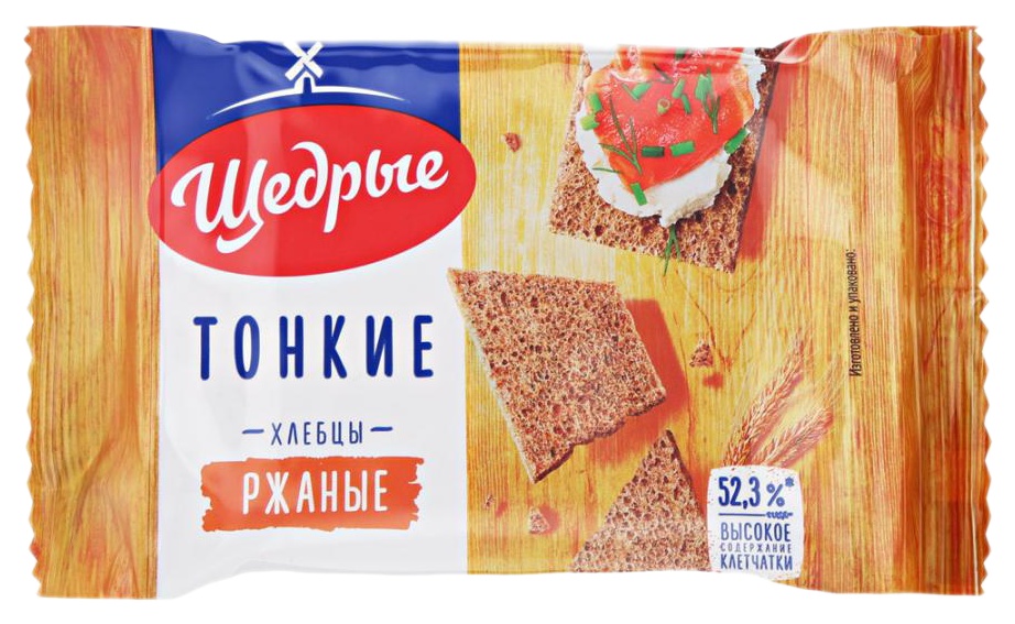 Хлебцы ЩЕДРЫЕ Ржаные тонкие 170г