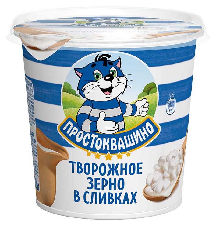 Творожный продукт ПРОСТОКВАШИНО зернистый бзмж 5% 320г