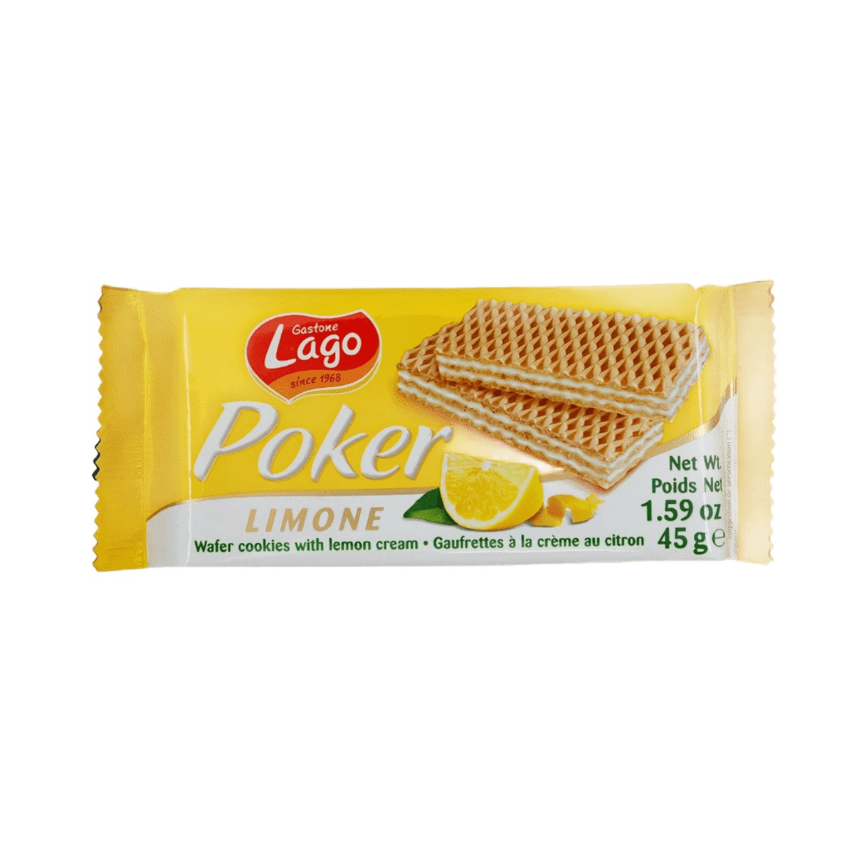 Вафли ГАСТОНЕ ЛАГО Покер с лимонным кремом 45г