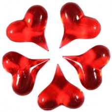 Сердечки ПАТИ БУМ красные 3.4*3.4см 5шт