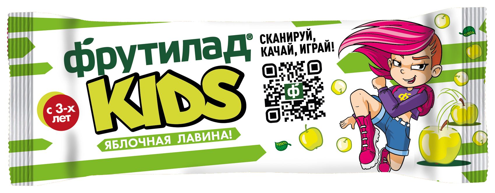 Батончик ФРУТИЛАД КИДС Яблочная лавина 25г