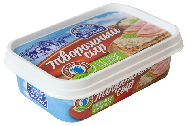 Сыр творожный ТОМСКОЕ МОЛОКО с ветчиной и зеленью бзмж 30% 180г