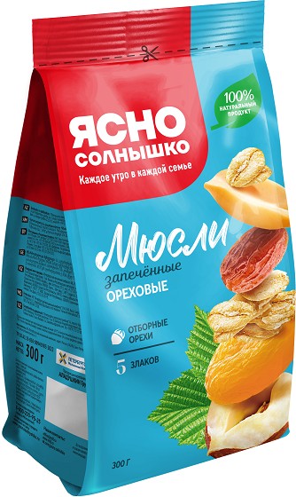 Мюсли ЯСНО СОЛНЫШКО Ореховые 300г