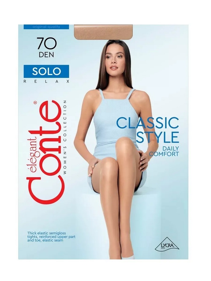 Колготки КОНТЕ Соло 70ден натурал 4