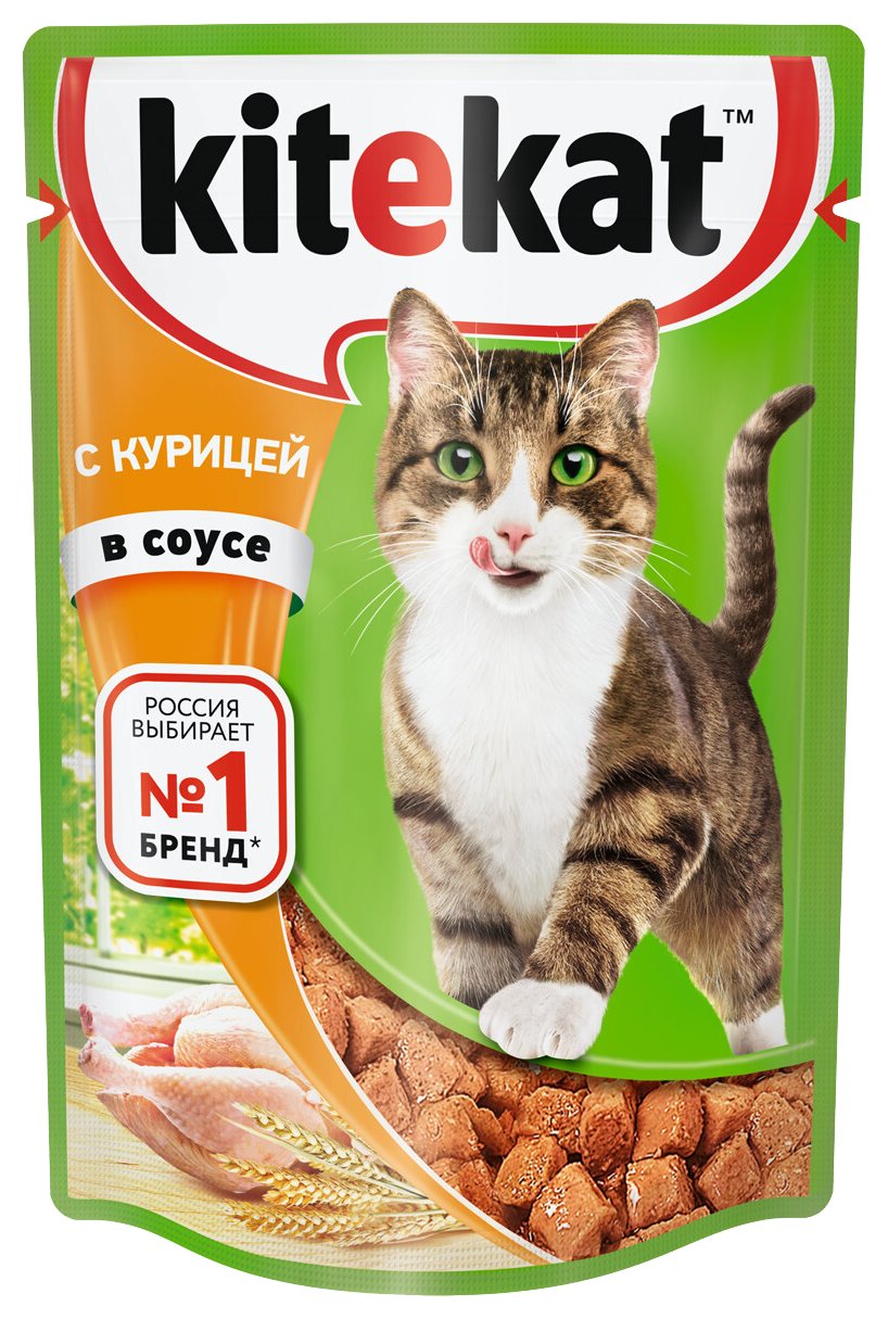 Корм для кошек КИТЕКЕТ с курицей в соусе 85г