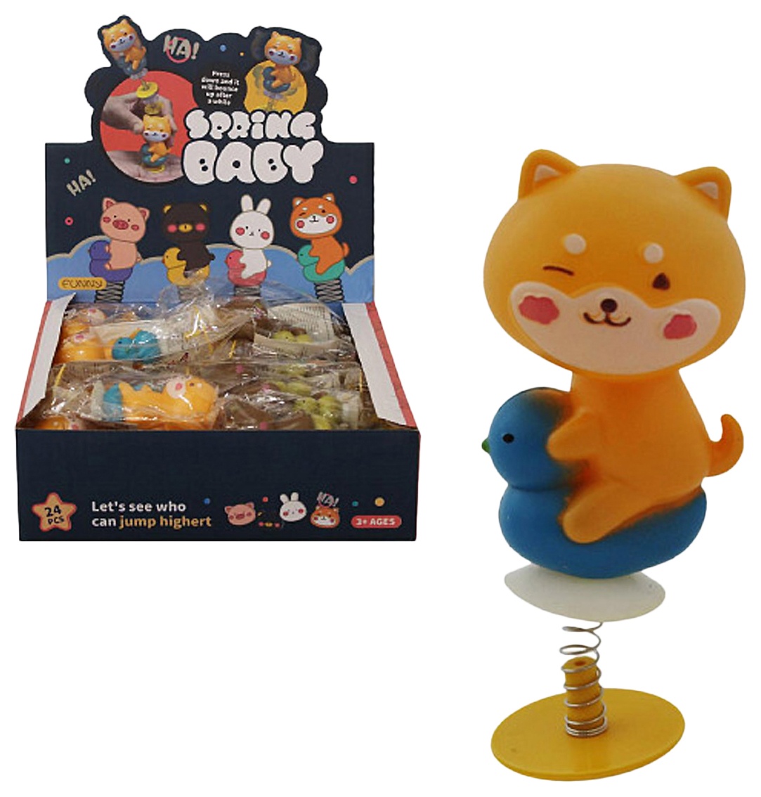 Игрушка ТАМ-ТАМ Животное на пружинке 4*3*13см арт.19-127